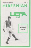 Official Football Programme HIBERNIAN - ROSENBORG Norway European UEFA Cup 1974 - Abbigliamento, Souvenirs & Varie