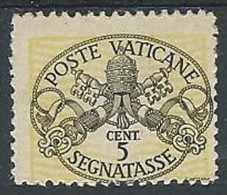 1945 VATICANO SEGNATASSE 5 CENT MH * - ED - Segnatasse