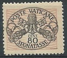 1945 VATICANO SEGNATASSE 80 CENT MNH ** - ED2 - Taxes