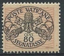 1945 VATICANO SEGNATASSE 80 CENT MNH ** - ED4 - Segnatasse