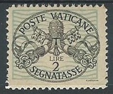 1945 VATICANO SEGNATASSE 2 LIRE MH * - ED5 - Segnatasse