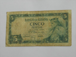 ESPAGNE. 5  Cinco Pesetas  - 1954  Banco De Espana **** EN ACHAT IMMEDIAT **** - 5 Pesetas