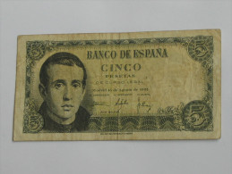 ESPAGNE. 5  Cinco Pesetas  - 1951  Banco De Espana **** EN ACHAT IMMEDIAT **** - 5 Pesetas
