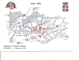 Guerre 14/18 -Bataille De Vittorio Veneto ( Carte Commémorative D'Italie De 1978 à Voir) - WO1