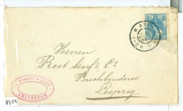 BRIEFOMSLAG Uit 1906 Van AMSTERDAM Naar LEIPZIG DEUTSCHLAND * NVPH 63 + FIRMASTEMPEL  (8754) - Cartas & Documentos