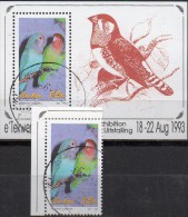 Sittich Vögel 1993 Südafrika Ciskei 237,Block 8 O 18€ WWF Hojita EXPO Philatelic Bloc M/s Bird Sheet Bf South Africa RSA - Oblitérés