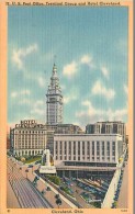 224025-Ohio, Cleveland, Post Office, Terminal Group & Hotel Cleveland, Braun Art Publishing By Tichnor Bros No 66418 - Cleveland