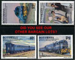 BOTSWANA 1992 RAILROAD  TRAINS LOCOMOTIVES SC# 514-17 VF MNH (DEL04) - Botswana (1966-...)