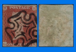 GB 1841-0075, QV 1d Red-Brown G-K Letters SG8 Plate 14 (Spec BS3), MC VFU - Gebruikt