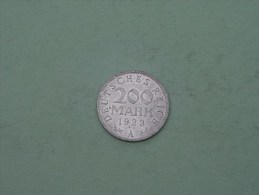 1923 A -  200 Mark / KM 35 ( Uncleaned Coin / For Grade, Please See Photo ) !! - 200 & 500 Mark