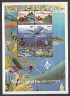 TIMBRES ANIMAUX DU MONDE-  KORÉE- BLOC 4 TIMBRES NEUFS**- BALEINES ET FONDS MARINS- ROTARY INTERNATIONAL 1997 - Whales