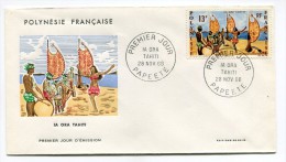 POLYNESIE FRANCAISE - Enveloppe Premier Jour - IA ORA Tahiti  - N° YT PA 21 Du 28 Novembre 1966 - FDC
