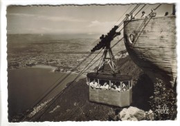 CPSM VEYRIER (Haute Savoie) - Le Téléférique : Vue Générale Sur Annecy - Veyrier