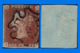 GB 1841-0088, QV 1d Red-Brown Imperf I-F Letters SG8, MC Cancel - Usados