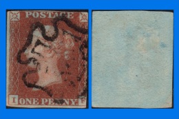 GB 1841-0088, QV 1d Red-Brown Imperf I-F Letters SG8, MC Cancel - Gebraucht