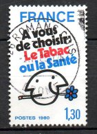 FRANCE. N°2080 Oblitéré De 1980. Tabagisme. - Tabacco