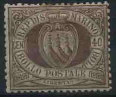 1894 San Marino, Stemma Cent.40 Bruno Scuro, Nuovo (*) - Neufs