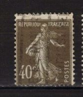 Variété: Semeuse 40 C. Brun OliveN° 193, Avec Piquage Décalé - Used Stamps