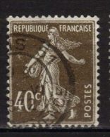 Variété: Semeuse 40 C. Brun OliveN° 193, Avec Manques Encres - Used Stamps