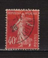 Variété: Semeuse 40 C. Vermillon N° 194, Avec Point Blanc Sous Le 4 - Gebruikt