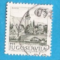 1971 1429 X -NO PH  JUGOSLAVIJA JUGOSLAWIEN  FREIMARKEN SEHENSWUERDIGKEITEN BOHINJ SLOVENIJA SLOWENIEN   USED - Gebraucht