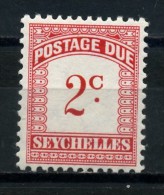 SEYCHELLES    1951     Postage  Due    2c  Scarlet  And  Carmine     MH - Seychelles (...-1976)