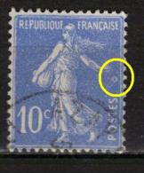 Timbre Semeuse 10 C. Outremer N° 279, Anneau De Lune - Used Stamps