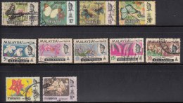 Selangor Used 1965, 1971, 1979, Butterfly, Insect, Orchid, Malaya, (sample Image), - Selangor