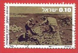 ISRAELE  - USATO - 1976 - Pioneers - 0,10 Israele Lira  - Michel IL 688 - Used Stamps (without Tabs)