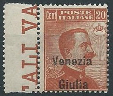 1918-19 VENEZIA GIULIA EFFIGIE 20 CENT MNH ** - ED733-4 - Vénétie Julienne