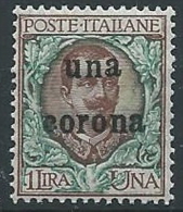 1919 DALMAZIA 1 CORONA MNH ** - ED726-11 - Dalmatia