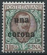 1919 DALMAZIA 1 CORONA MNH ** - ED726-2 - Dalmatia