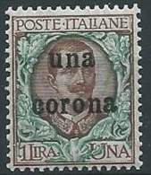 1919 DALMAZIA 1 CORONA MNH ** - ED727-12 - Dalmatië