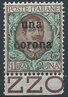 1919 DALMAZIA 1 CORONA MNH ** - ED728-4 - Dalmazia