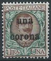 1919 DALMAZIA 1 CORONA MNH ** - ED728-7 - Dalmatia