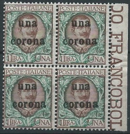 1919 DALMAZIA 1 CORONA QUARTINA MNH ** - ED731 - Dalmatië