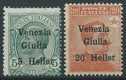 1919 VENEZIA GIULIA EFFIGIE 2 VALORI MNH ** - ED722 - Venezia Giulia
