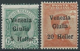 1919 VENEZIA GIULIA EFFIGIE 2 VALORI MNH ** - ED728 - Venezia Giulia