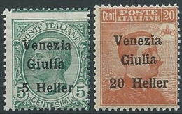 1919 VENEZIA GIULIA EFFIGIE 2 VALORI MNH ** - ED728-2 - Venezia Giulia