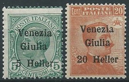 1919 VENEZIA GIULIA EFFIGIE 2 VALORI MNH ** - ED731 - Venezia Giulia