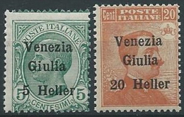 1919 VENEZIA GIULIA EFFIGIE 2 VALORI MNH ** - ED731-2 - Venezia Giulia