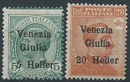 1919 VENEZIA GIULIA EFFIGIE 2 VALORI MNH ** - ED731-3 - Venezia Giulia