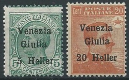 1919 VENEZIA GIULIA EFFIGIE 2 VALORI MNH ** - ED732-2 - Vénétie Julienne