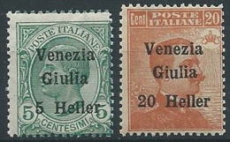 1919 VENEZIA GIULIA EFFIGIE 2 VALORI MNH ** - ED735 - Venezia Giulia