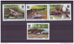 2003.100 CUBA 2003 SAURIUS LIZARD COCODRILES COCODRILOS COMPLETE SET MNH WWF - Neufs