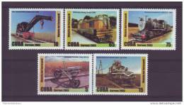 2003.103 CUBA 2003 RAILROAD RAYLWAYS LOCOMOTIVE FERROCARRIL CHEMIS DE FER. TRANSPORTES, MNH COMPLETE SET - Neufs