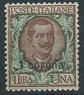 1921-22 DALMAZIA 1 CORONA LUSSO MNH ** - ED725-9 - Dalmatië