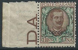 1921-22 DALMAZIA 1 CORONA MNH ** - ED724-12 - Dalmazia