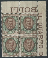 1921-22 DALMAZIA 1 CORONA QUARTINA LUSSSO MNH ** - ED720-3 - Dalmatia