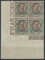 1921-22 DALMAZIA 1 CORONA QUARTINA LUSSSO MNH ** - ED722 - Dalmatia